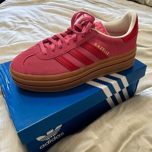 adidas Gazelle Women's Pink Suede Sneakers with Gum Sole